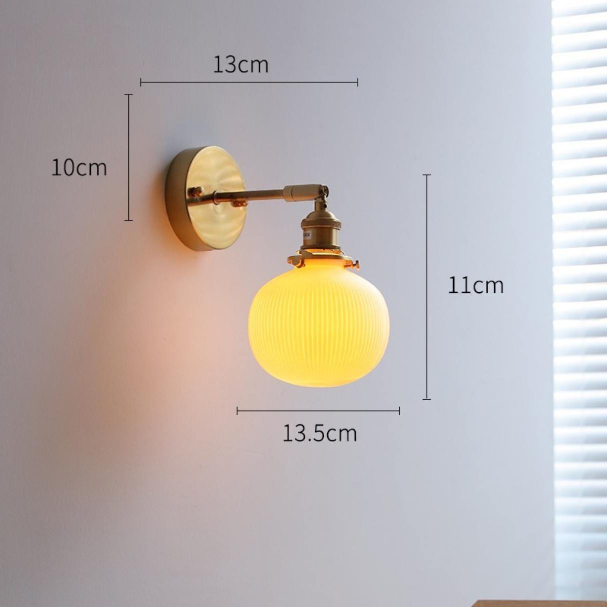 Kumo Modern Brass & Ceramic Wall Sconce | Stylish Indoor Wall Light