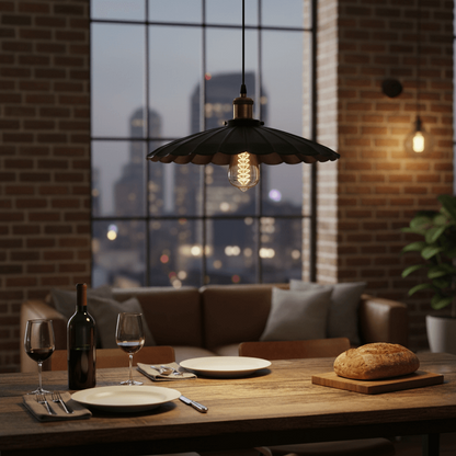 KARO Vintage Deco Industrial Pendant Light | Retro Ceiling Lamp