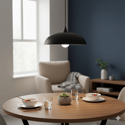 ZINK Domed Metal Pendant Lamp | Vintage Style Minimalist Ceiling Light