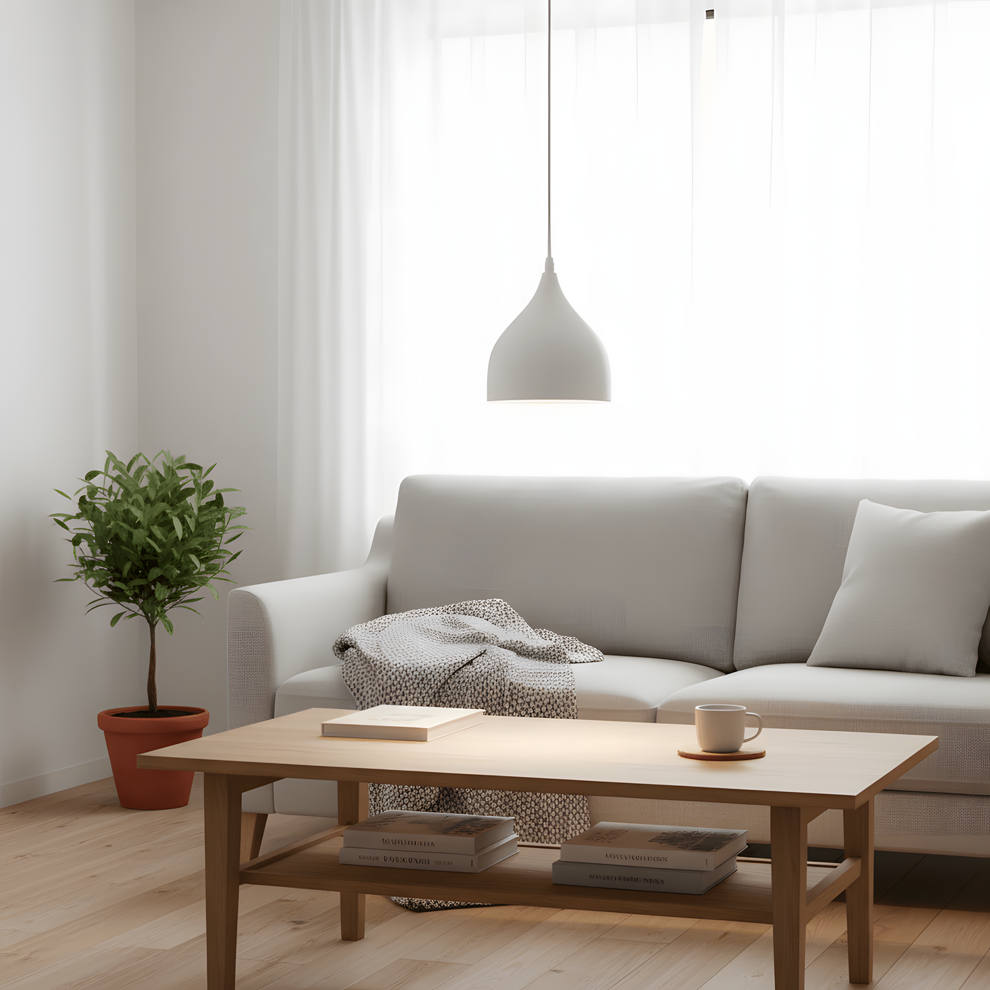 NIVR Black Metal Teardrop Pendant Light | Modern Hanging Ceiling Lamp