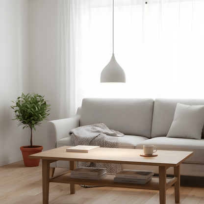 NIVR Black Metal Teardrop Pendant Light | Modern Hanging Ceiling Lamp