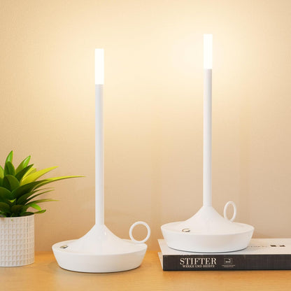 Glowwick Vintage Style LED Candle Lamp | Cordless and Rechargeable