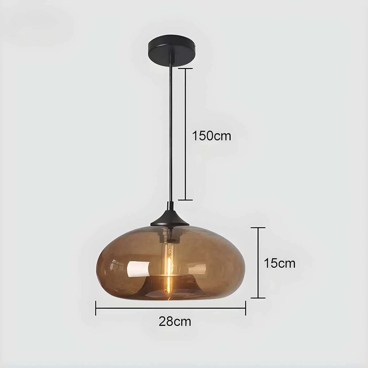 Verona Hand-Blown Glass Pendant Ceiling Light - Styyler