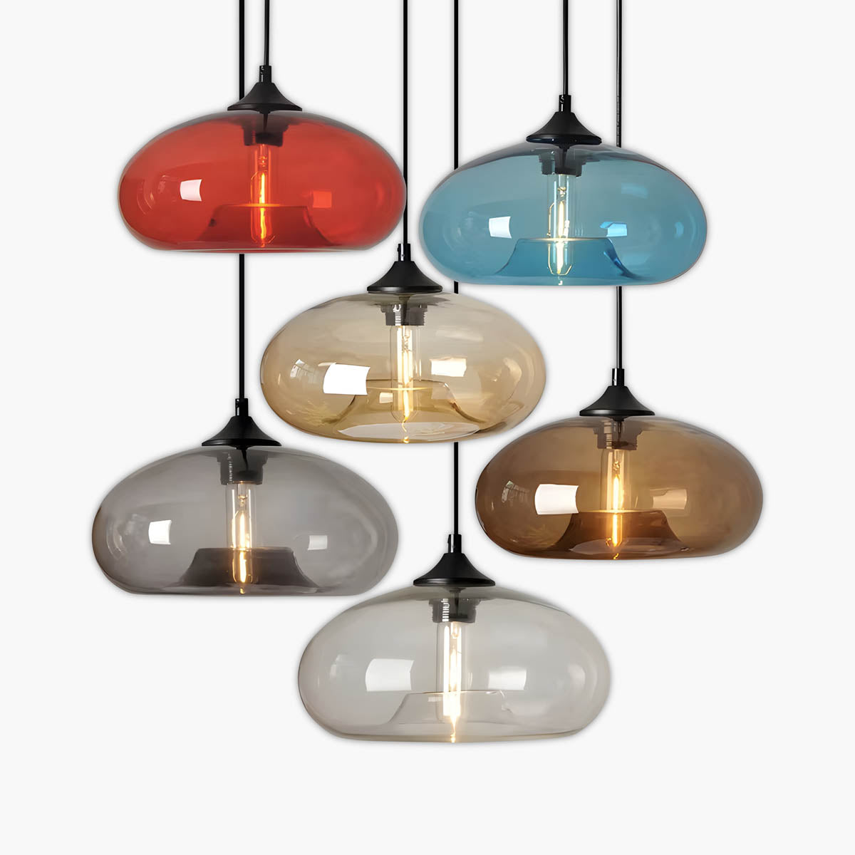 Verona Hand-Blown Glass Pendant Ceiling Light - Styyler