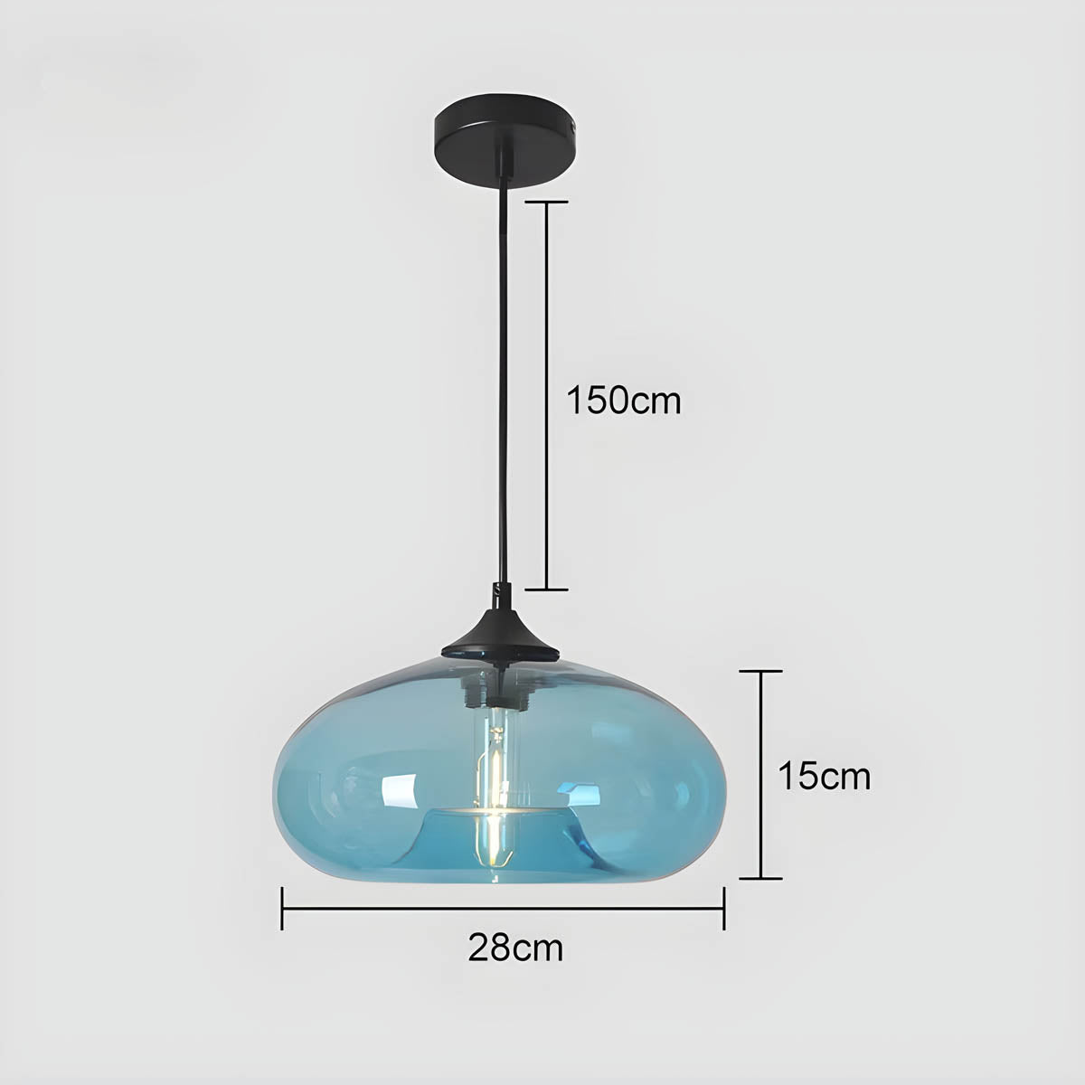 Verona Hand-Blown Glass Pendant Ceiling Light - Styyler