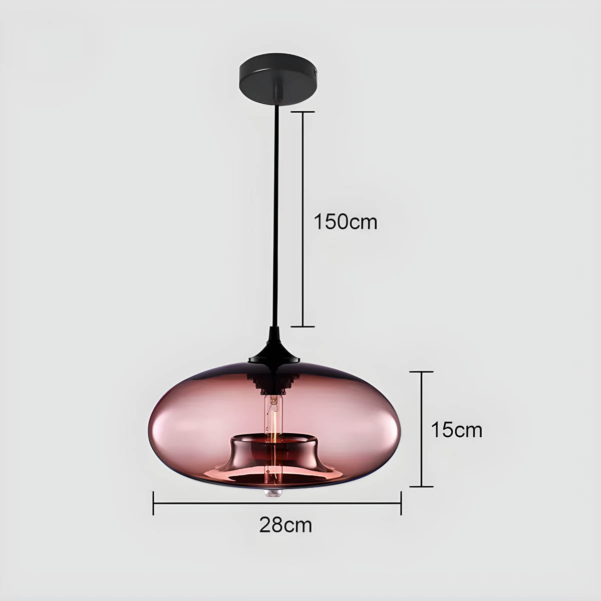 Verona Hand-Blown Glass Pendant Ceiling Light - Styyler