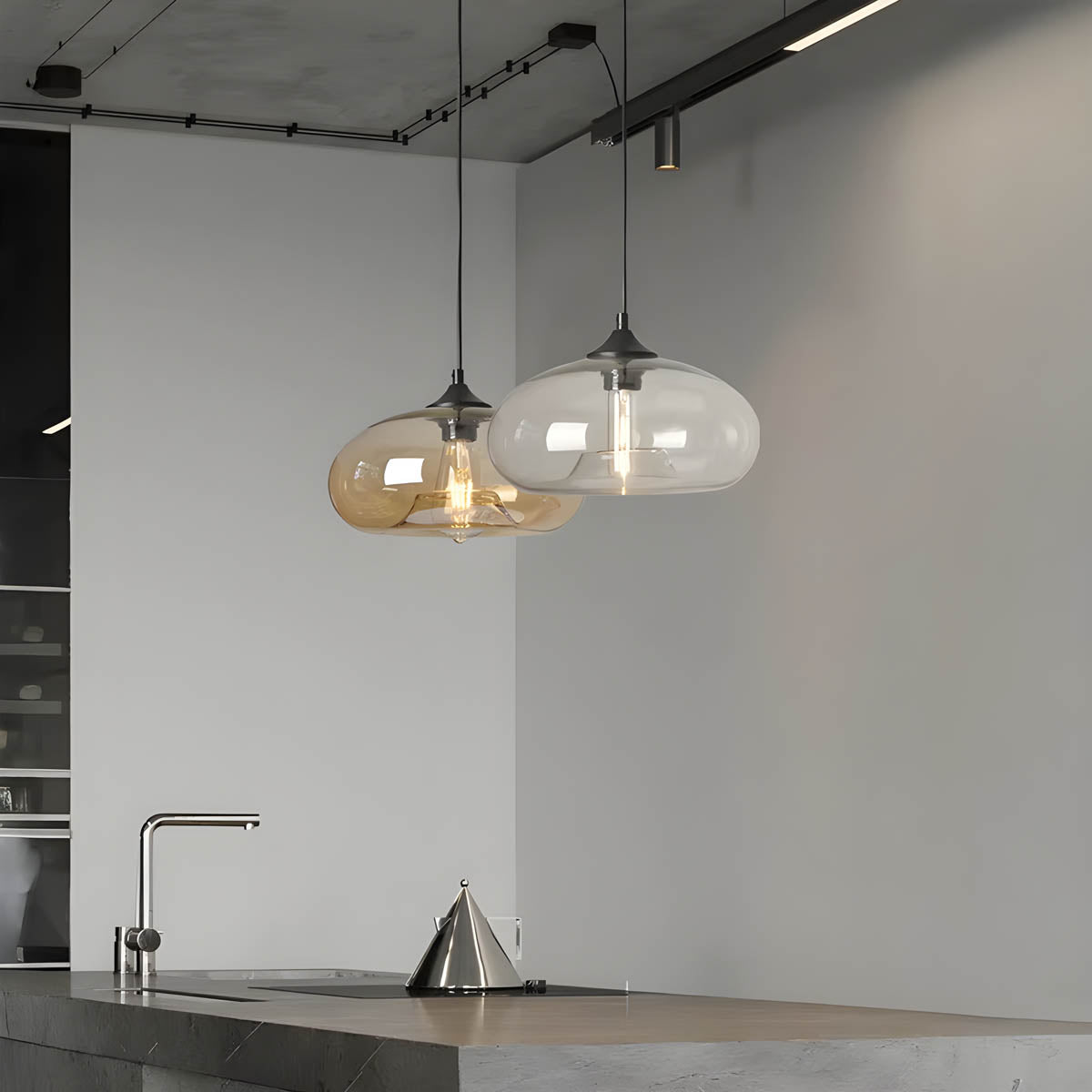 Verona Hand-Blown Glass Pendant Ceiling Light - Styyler