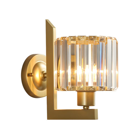 Krys Art Deco Crystal Wall Light with Gold Finish