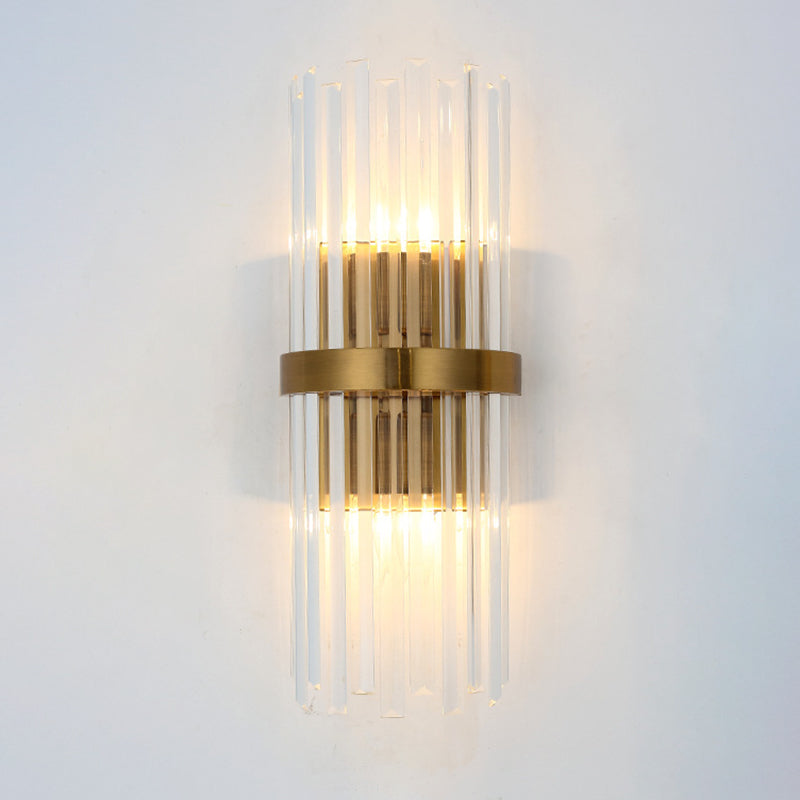 Liora Wall Sconce Light with Dual Crystal Heads in Elegant Gold Finish 0