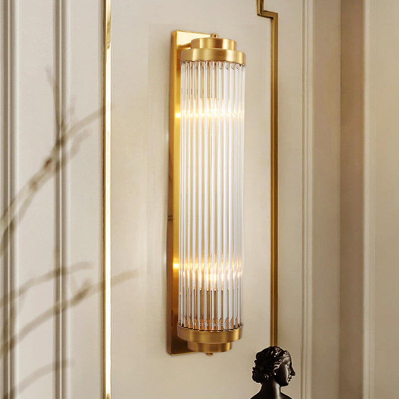 Liora Wall Sconce Light with Dual Crystal Heads in Elegant Gold Finish 3