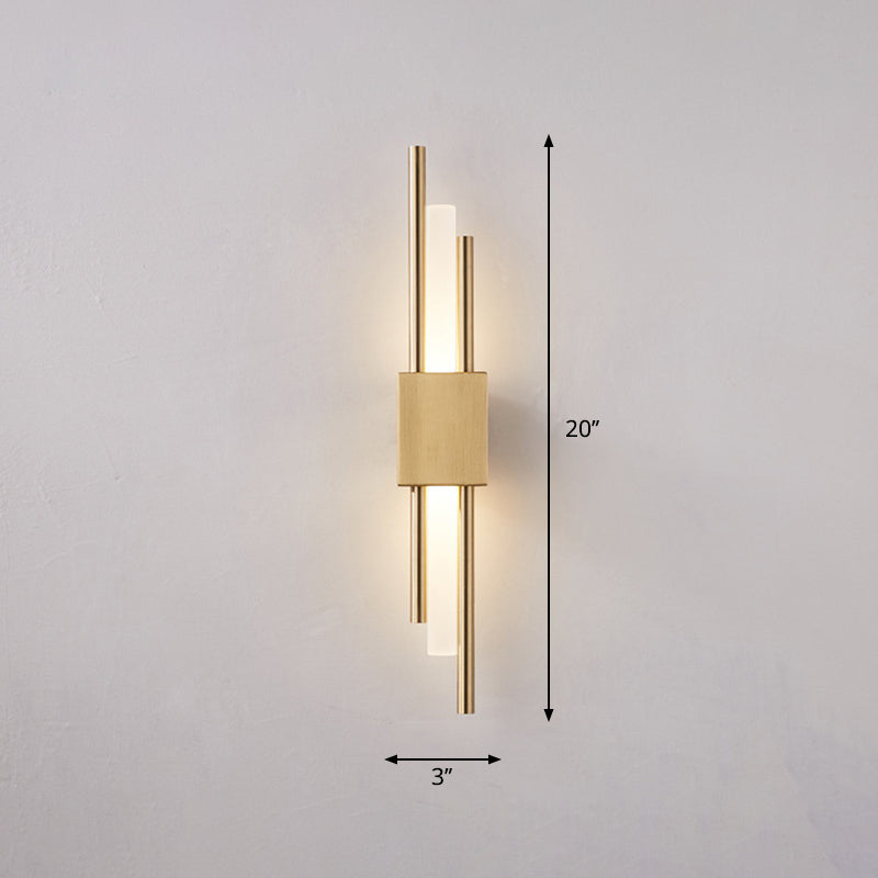 Luma Wall Light Sconce in Gold or Black with Acrylic Design and LED Illumination 0