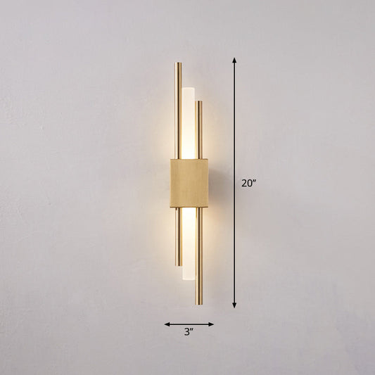 Luma Wall Light Sconce in Gold or Black with Acrylic Design and LED Illumination 0
