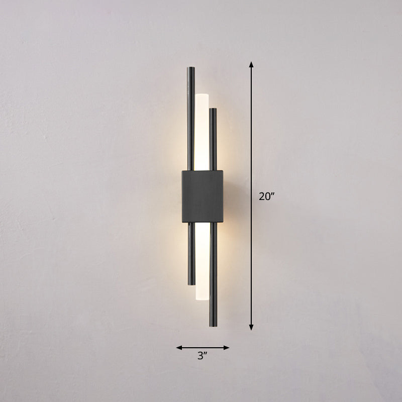 Luma Wall Light Sconce in Gold or Black with Acrylic Design and LED Illumination 4