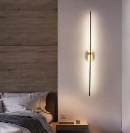 Luma Wall Sconce Light in Black and Brass with Adjustable Colour Temperature for Indoor Use 0