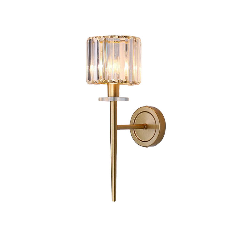 Lumiere Wall Sconce with Crystal Shade and Metal Arm 2