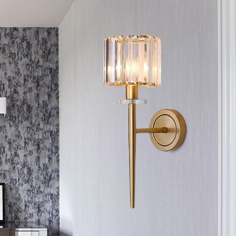Lumiere Wall Sconce with Crystal Shade and Metal Arm 3