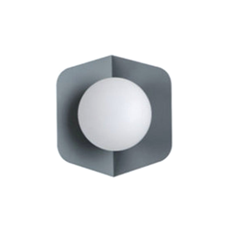 Luna Wall Sconce Lighting in Grey Pink Yellow Green - Modern Metal and Glass Design 0