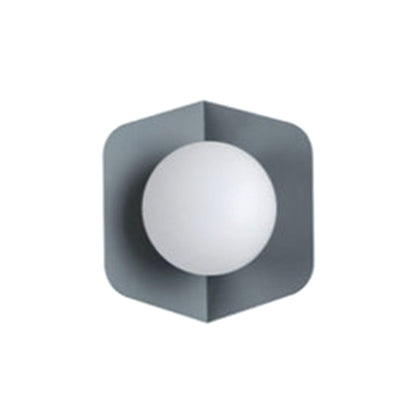 Luna Wall Sconce Lighting in Grey Pink Yellow Green - Modern Metal and Glass Design 0