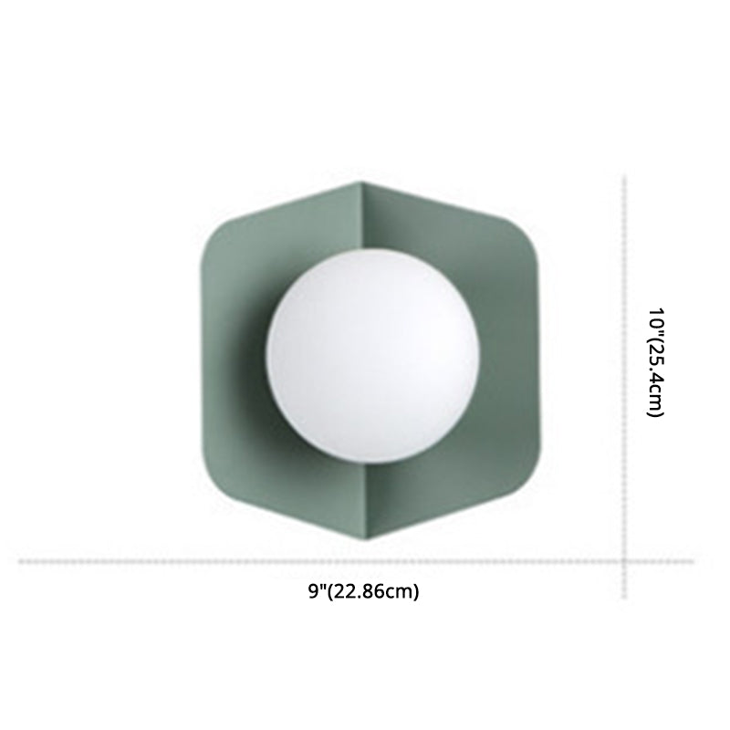 Luna Wall Sconce Lighting in Grey Pink Yellow Green - Modern Metal and Glass Design 1