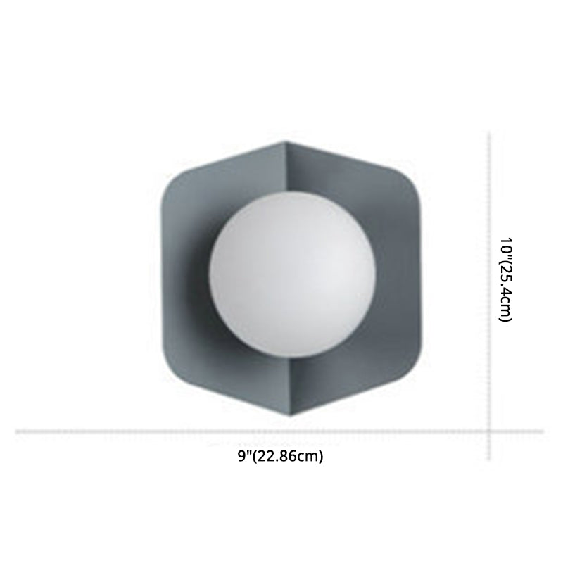 Luna Wall Sconce Lighting in Grey Pink Yellow Green - Modern Metal and Glass Design 5