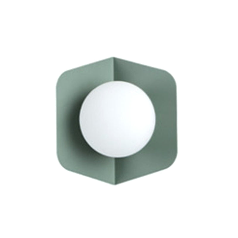 Luna Wall Sconce Lighting in Grey Pink Yellow Green - Modern Metal and Glass Design 9