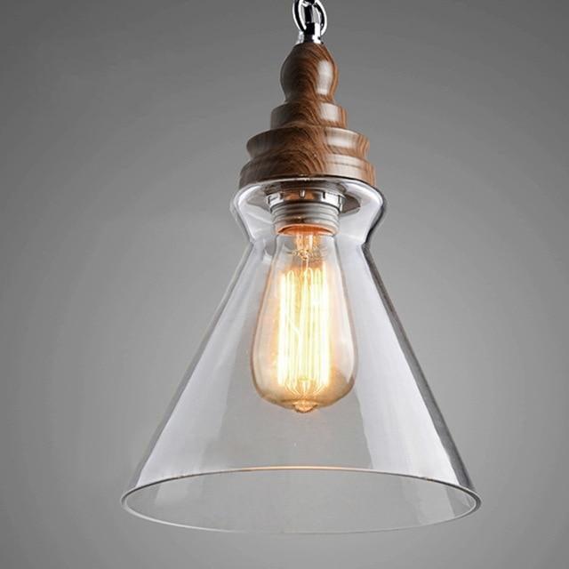 Lunari Nordic Glass & Wood Pendant Light | Designer Hanging Lamp