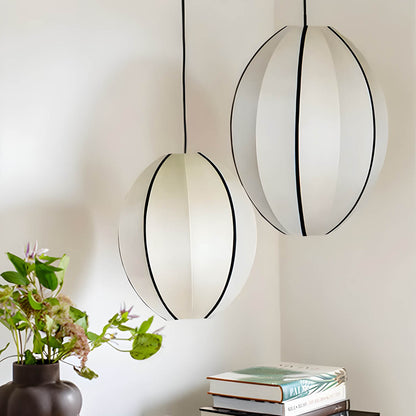 AIRI Satin Pendant Light | Japanese Style Fabric Lantern in Cream White - Styyler