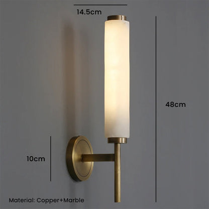 Marble Wall Lamp Sconce with Contemporary Design and Soft Illumination in White and Gold 6
