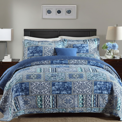 Millwright Bedding Set | Premium Cotton Embroidered Three-Piece Bedding