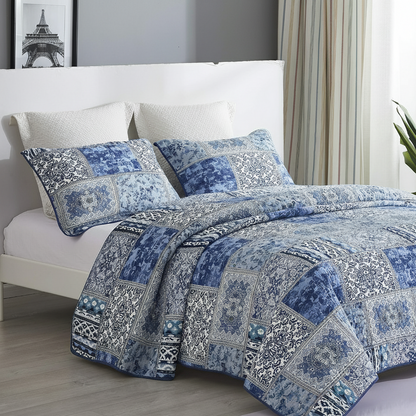 Millwright Bedding Set | Premium Cotton Embroidered Three-Piece Bedding