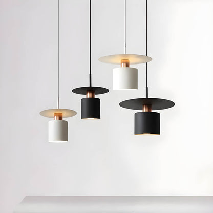 NOURA Modern Pendant Light in Black or White - Styyler