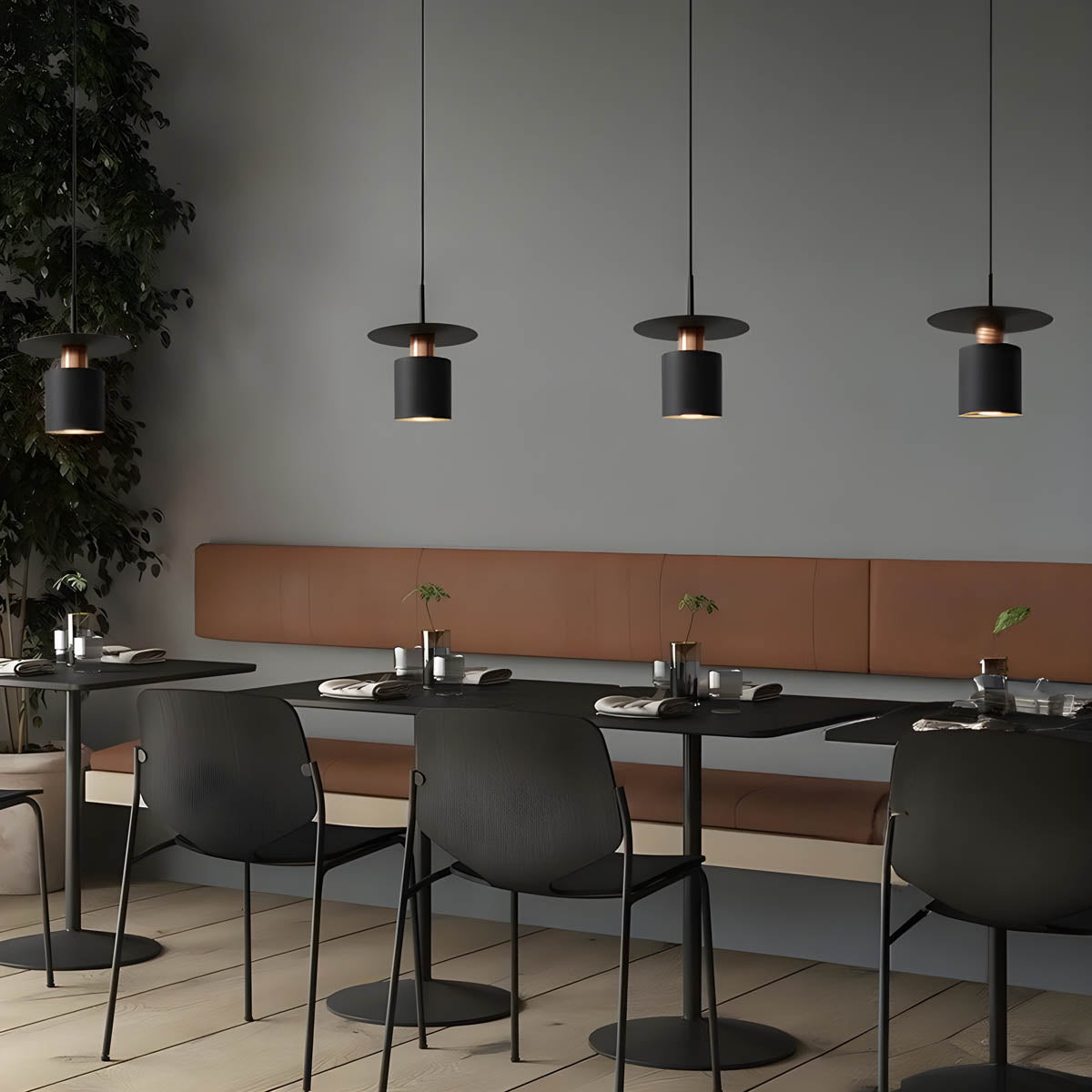 NOURA Modern Pendant Light in Black or White - Styyler