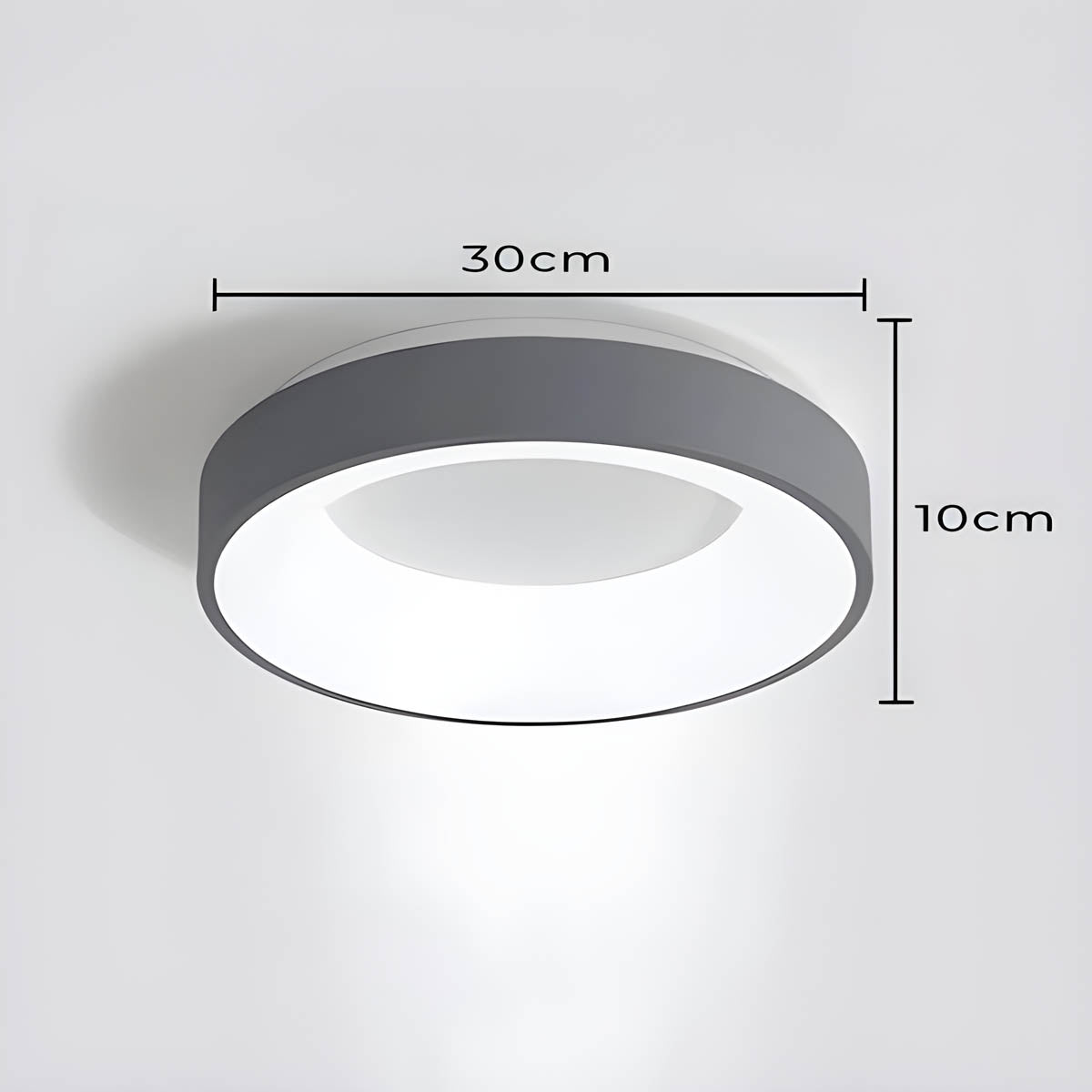 LUMAIRE – Modern LED Ceiling Light | Minimalist Surface-Mount Fixture in Black, Grey, or White - Styyler