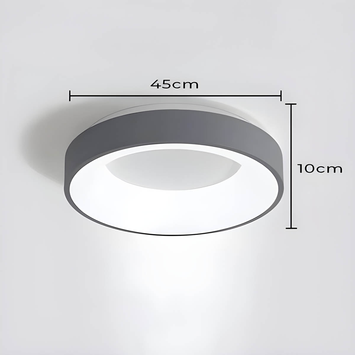 LUMAIRE – Modern LED Ceiling Light | Minimalist Surface-Mount Fixture in Black, Grey, or White - Styyler