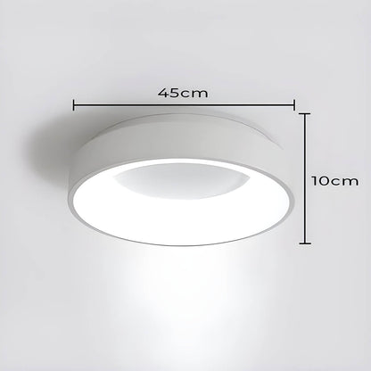 LUMAIRE – Modern LED Ceiling Light | Minimalist Surface-Mount Fixture in Black, Grey, or White - Styyler