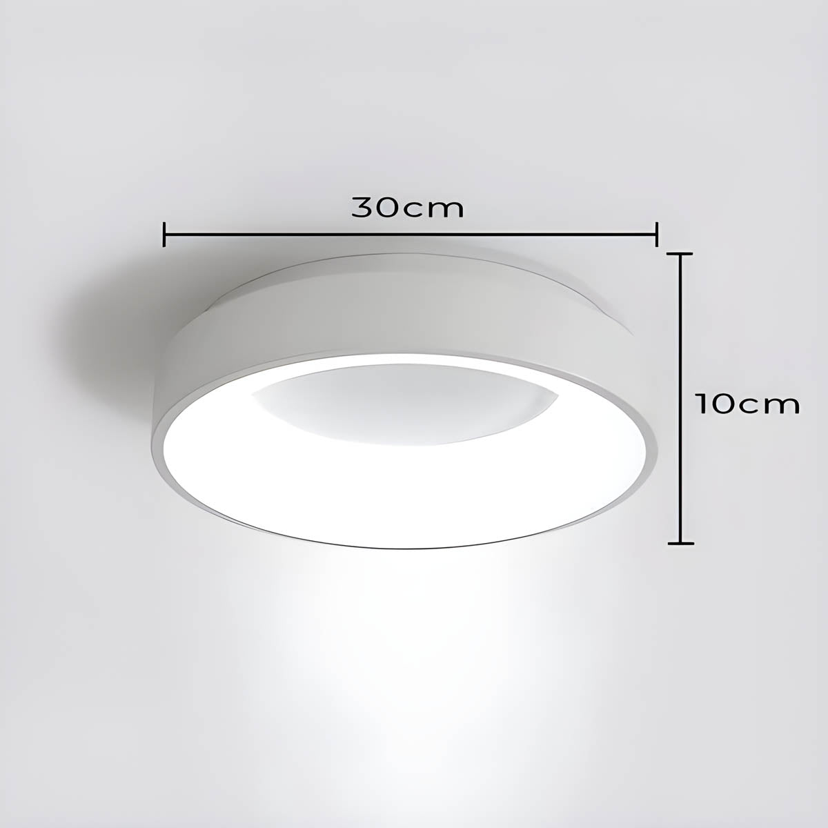 LUMAIRE – Modern LED Ceiling Light | Minimalist Surface-Mount Fixture in Black, Grey, or White - Styyler