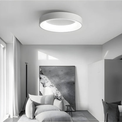LUMAIRE – Modern LED Ceiling Light | Minimalist Surface-Mount Fixture in Black, Grey, or White - Styyler