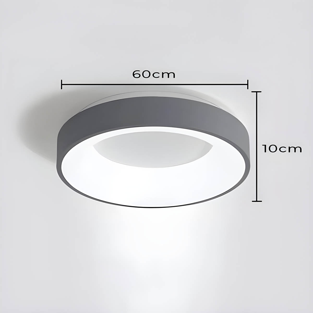 LUMAIRE – Modern LED Ceiling Light | Minimalist Surface-Mount Fixture in Black, Grey, or White - Styyler