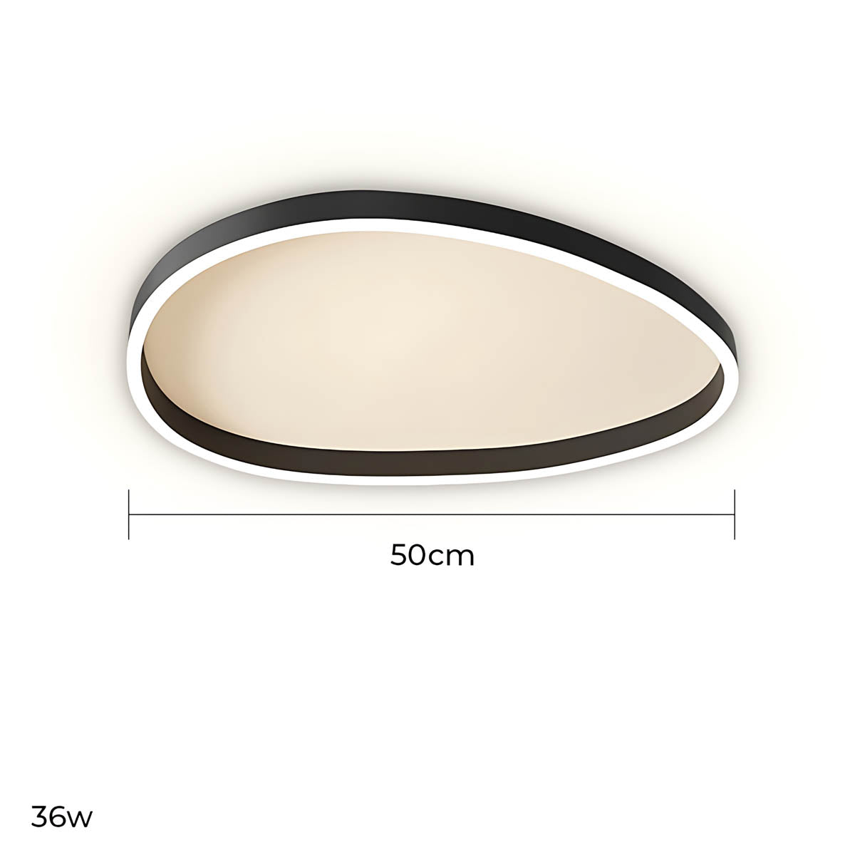 HALOYA Modern Flush Mount Ceiling Light Fixture | Dimmable LED | Minimalist Design - Styyler