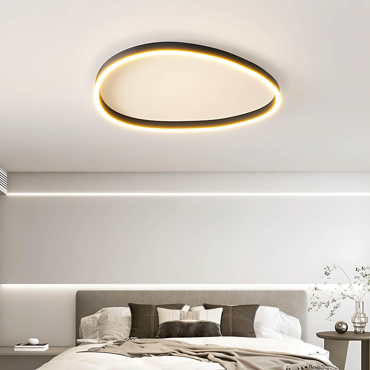 HALOYA Modern Flush Mount Ceiling Light Fixture | Dimmable LED | Minimalist Design - Styyler