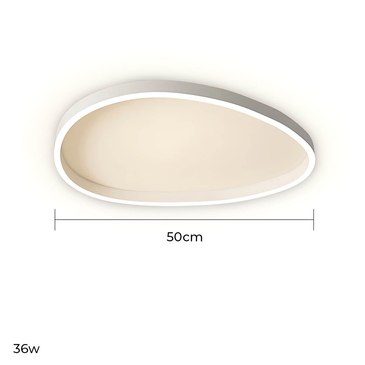 HALOYA Modern Flush Mount Ceiling Light Fixture | Dimmable LED | Minimalist Design - Styyler