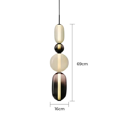 ZIRKA Modern Coloured Glass Pendant Light, Adjustable Ceiling Light with Dimmable LED Options - Styyler