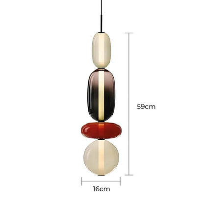 ZIRKA Modern Coloured Glass Pendant Light, Adjustable Ceiling Light with Dimmable LED Options - Styyler