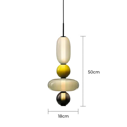 ZIRKA Modern Coloured Glass Pendant Light, Adjustable Ceiling Light with Dimmable LED Options - Styyler