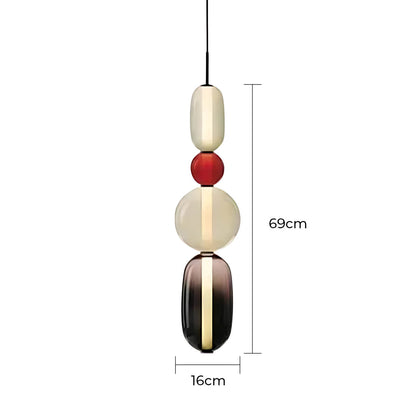 ZIRKA Modern Coloured Glass Pendant Light, Adjustable Ceiling Light with Dimmable LED Options - Styyler