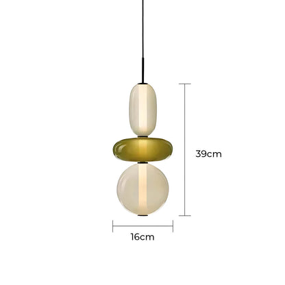 ZIRKA Modern Coloured Glass Pendant Light, Adjustable Ceiling Light with Dimmable LED Options - Styyler