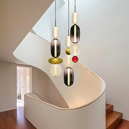 ZIRKA Modern Coloured Glass Pendant Light, Adjustable Ceiling Light with Dimmable LED Options - Styyler