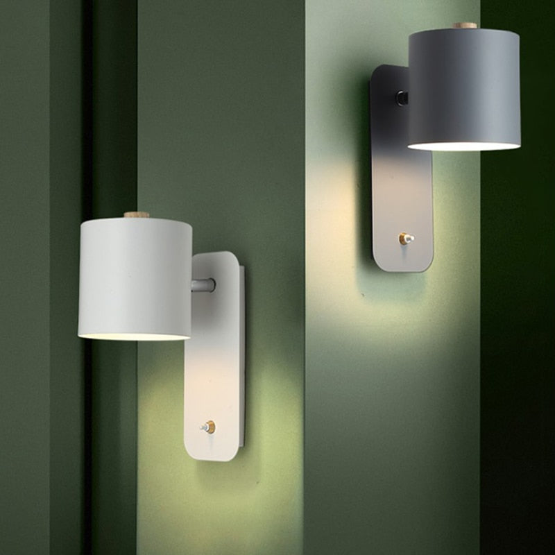 Modern LED Wall Lamp Sconce with Integrated Switch, Metal Design for Indoor Wall Lighting 1