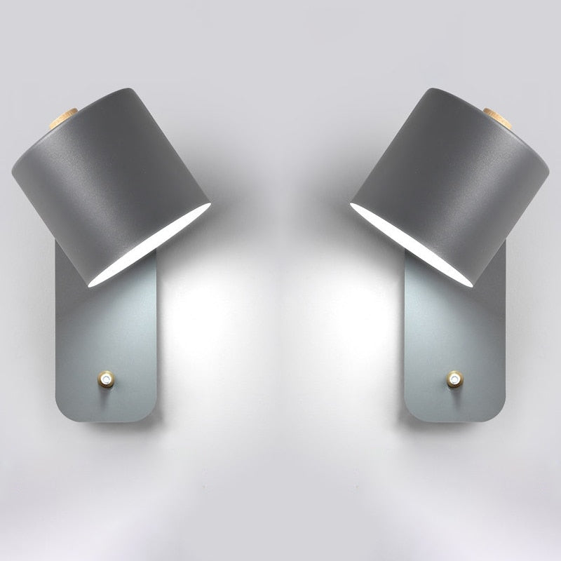Modern LED Wall Lamp Sconce with Integrated Switch, Metal Design for Indoor Wall Lighting 4