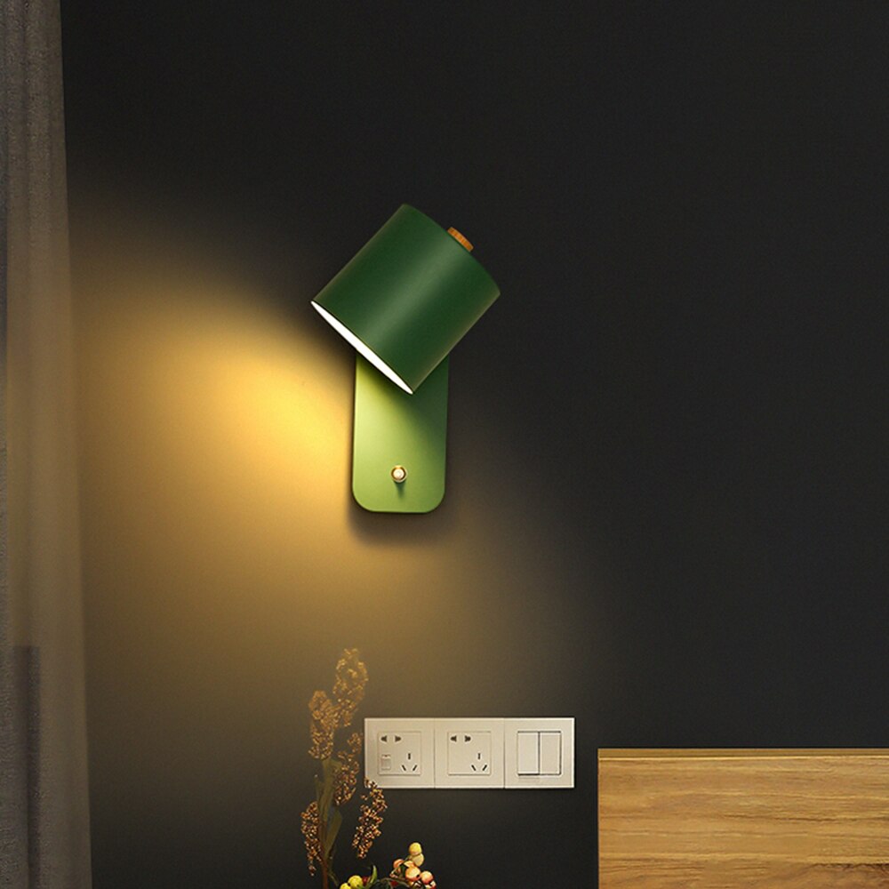 Modern LED Wall Lamp Sconce with Integrated Switch, Metal Design for Indoor Wall Lighting 8